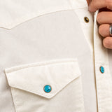 Western Velvet Shirt Flagstaff - Cream