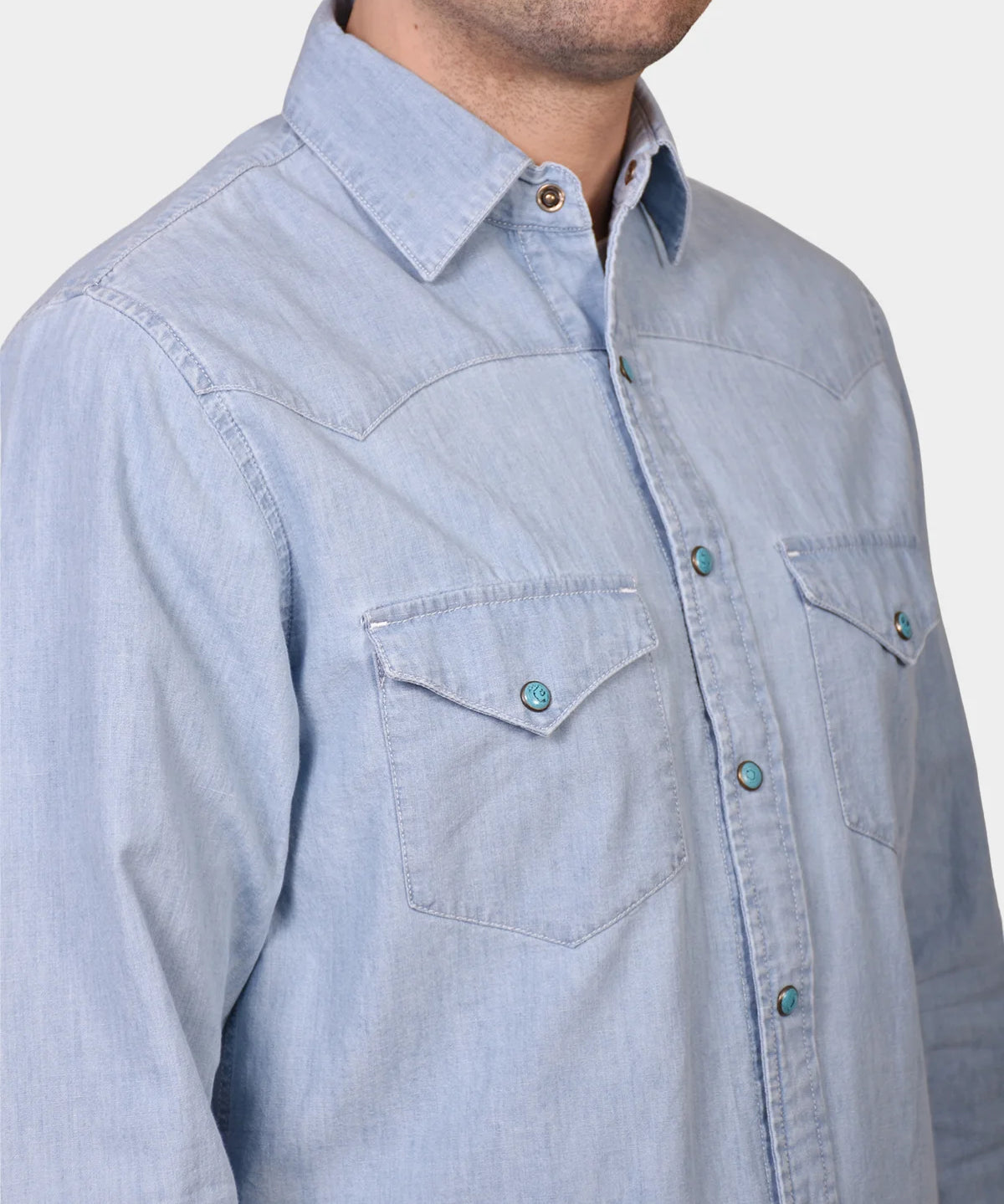 Western Chambray Shirt Flagstaff - Light Chambray - Hugo Sthlm