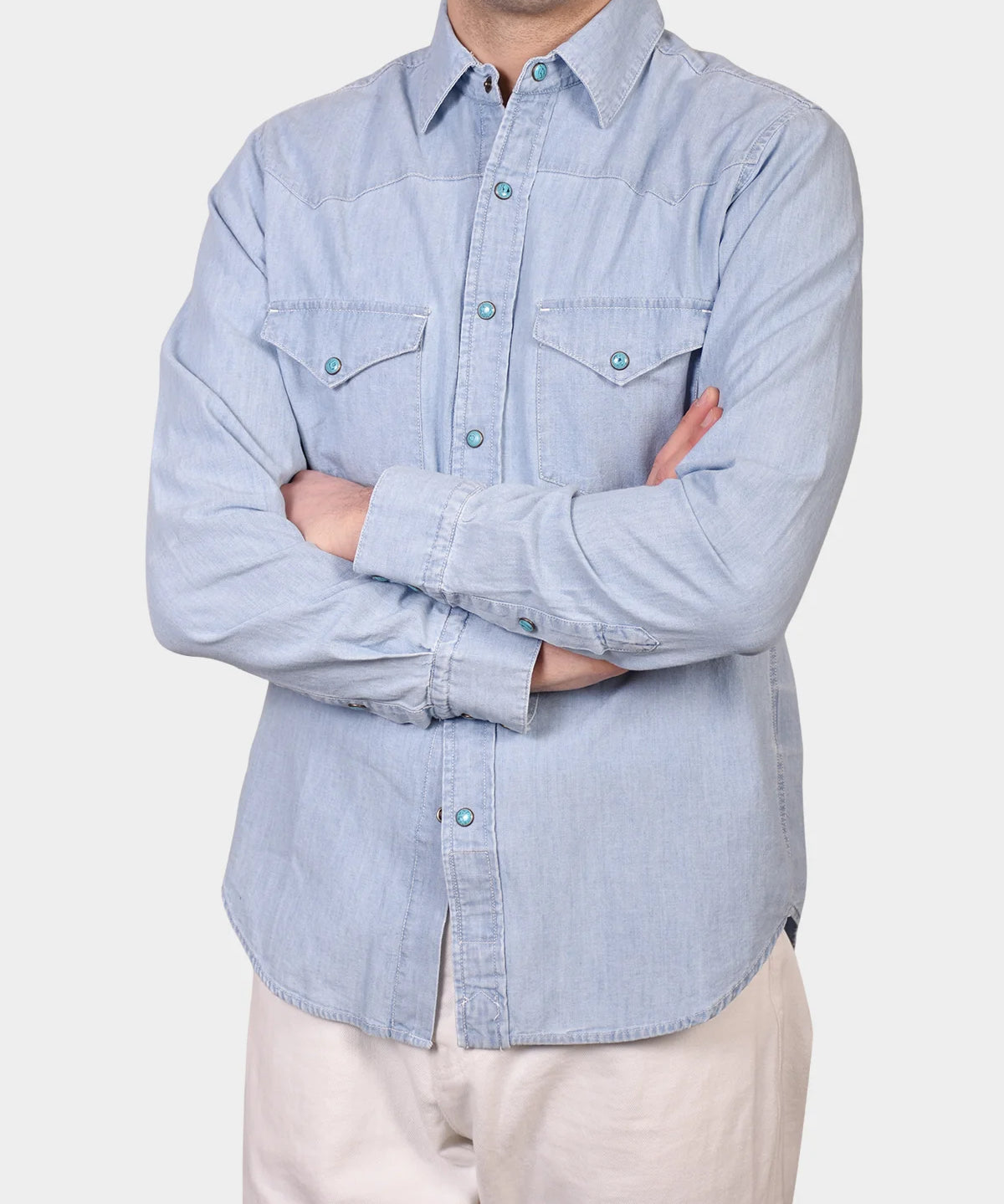 Western Chambray Shirt Flagstaff - Light Chambray - Hugo Sthlm