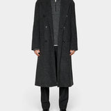 Willy Bonded Wool Coat - Dark Grey Melange - Hugo Sthlm