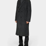 Willy Bonded Wool Coat - Dark Grey Melange - Hugo Sthlm