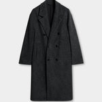 Willy Bonded Wool Coat - Dark Grey Melange - Hugo Sthlm
