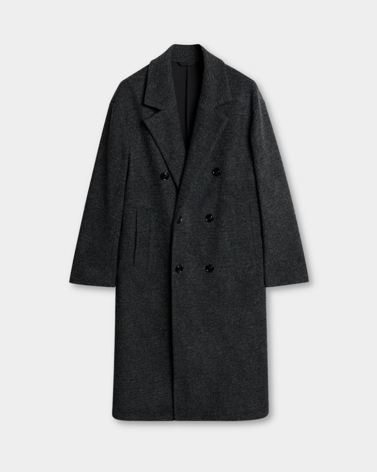 Willy Bonded Wool Coat - Dark Grey Melange - Hugo Sthlm