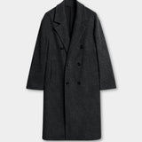 Willy Bonded Wool Coat - Dark Grey Melange - Hugo Sthlm