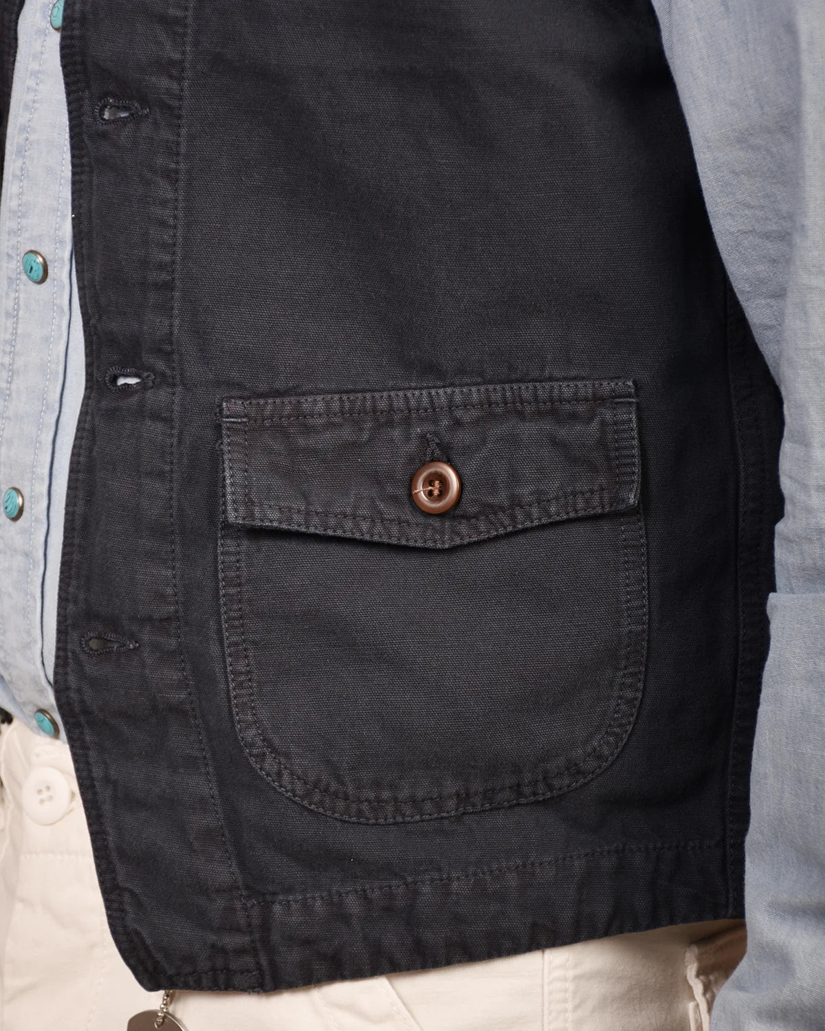 Work Vest Linen St Michel - Navy Blue - Hugo Sthlm