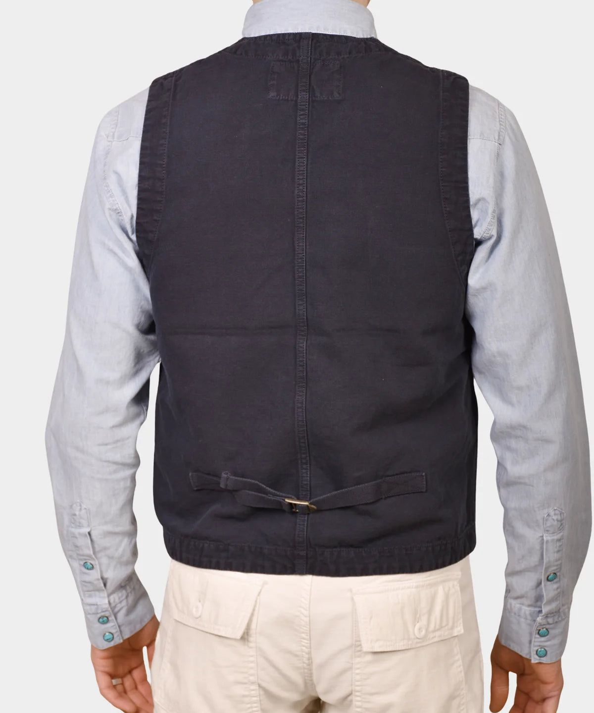 Work Vest Linen St Michel - Navy Blue - Hugo Sthlm