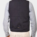 Work Vest Linen St Michel - Navy Blue - Hugo Sthlm