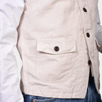 Work Vest Linen St Michel - Ivory - Hugo Sthlm