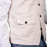 Work Vest Linen St Michel - Ivory - Hugo Sthlm