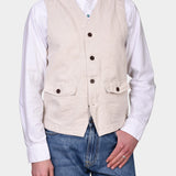 Work Vest Linen St Michel - Ivory - Hugo Sthlm