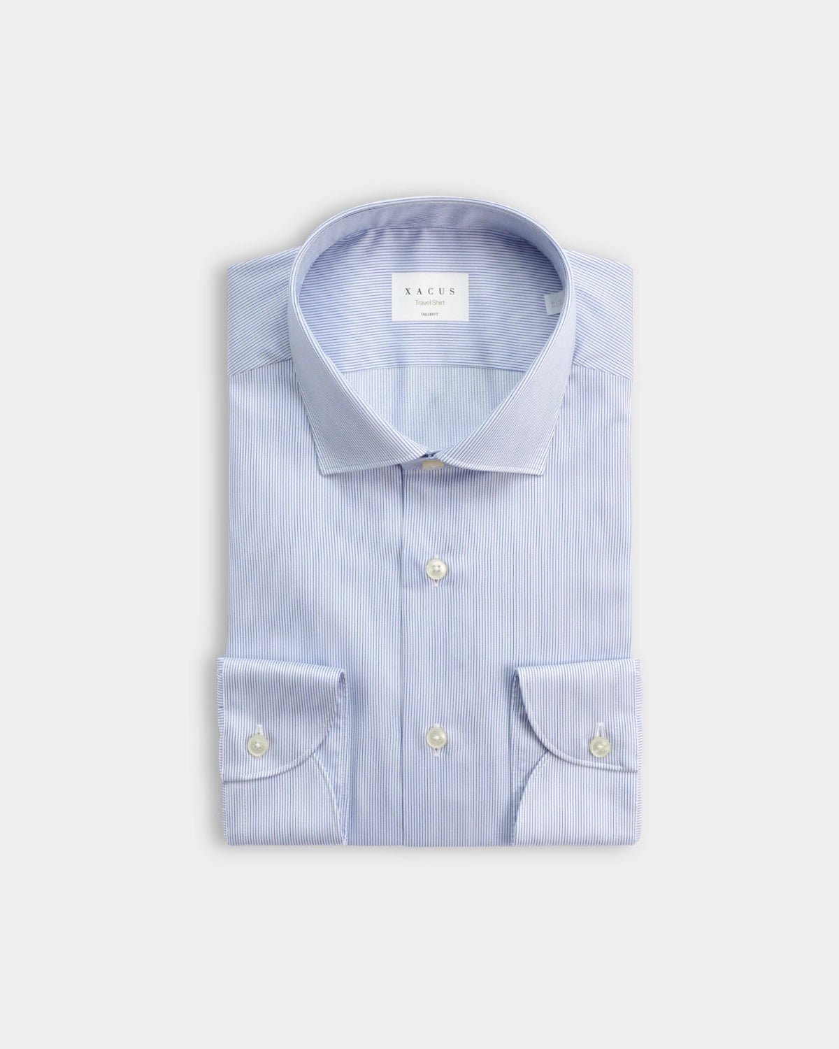 Wrinkle Free Cotton Stripe Shirt - Lt Blue - Hugo Sthlm