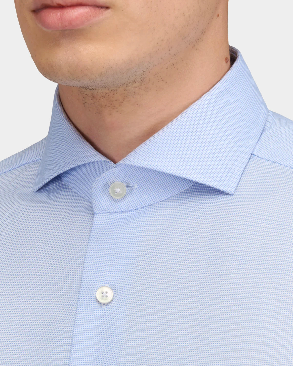 Wrinkle Free Cotton Shirt - Lt Blue - Hugo Sthlm