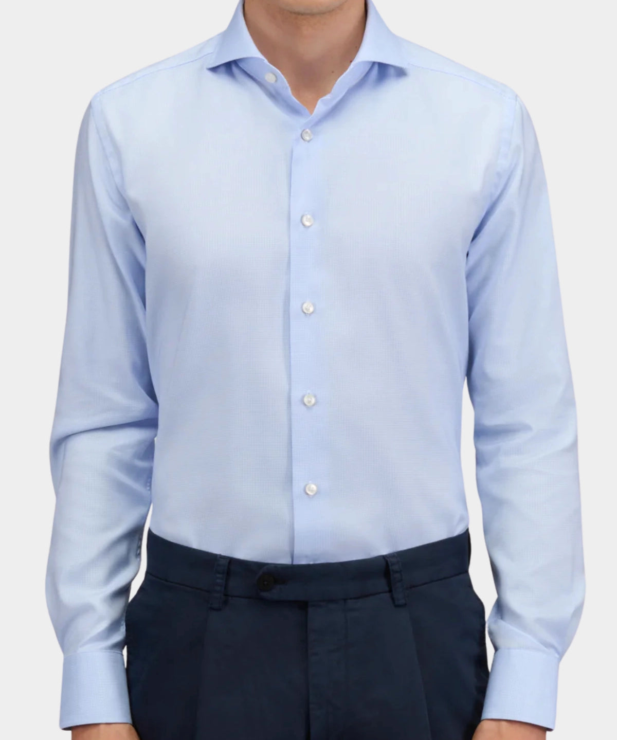 Wrinkle Free Cotton Shirt - Lt Blue - Hugo Sthlm