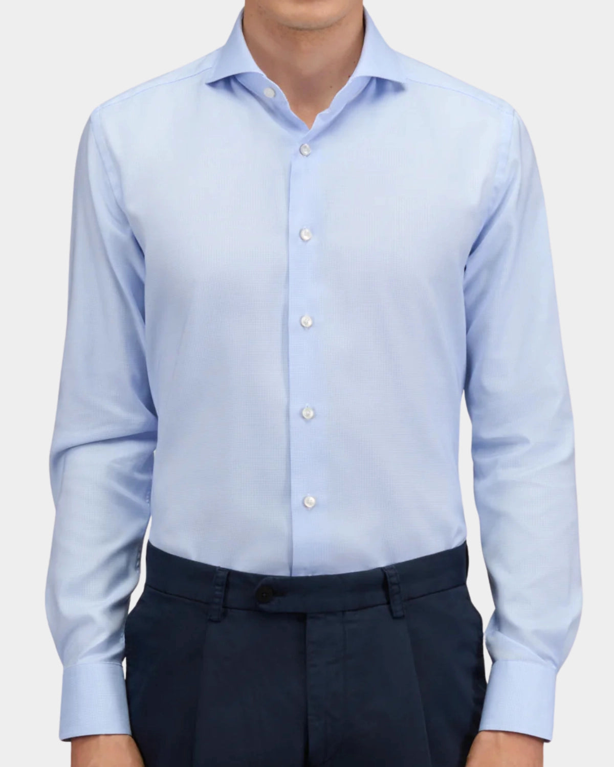 Wrinkle Free Cotton Shirt - Lt Blue - Hugo Sthlm