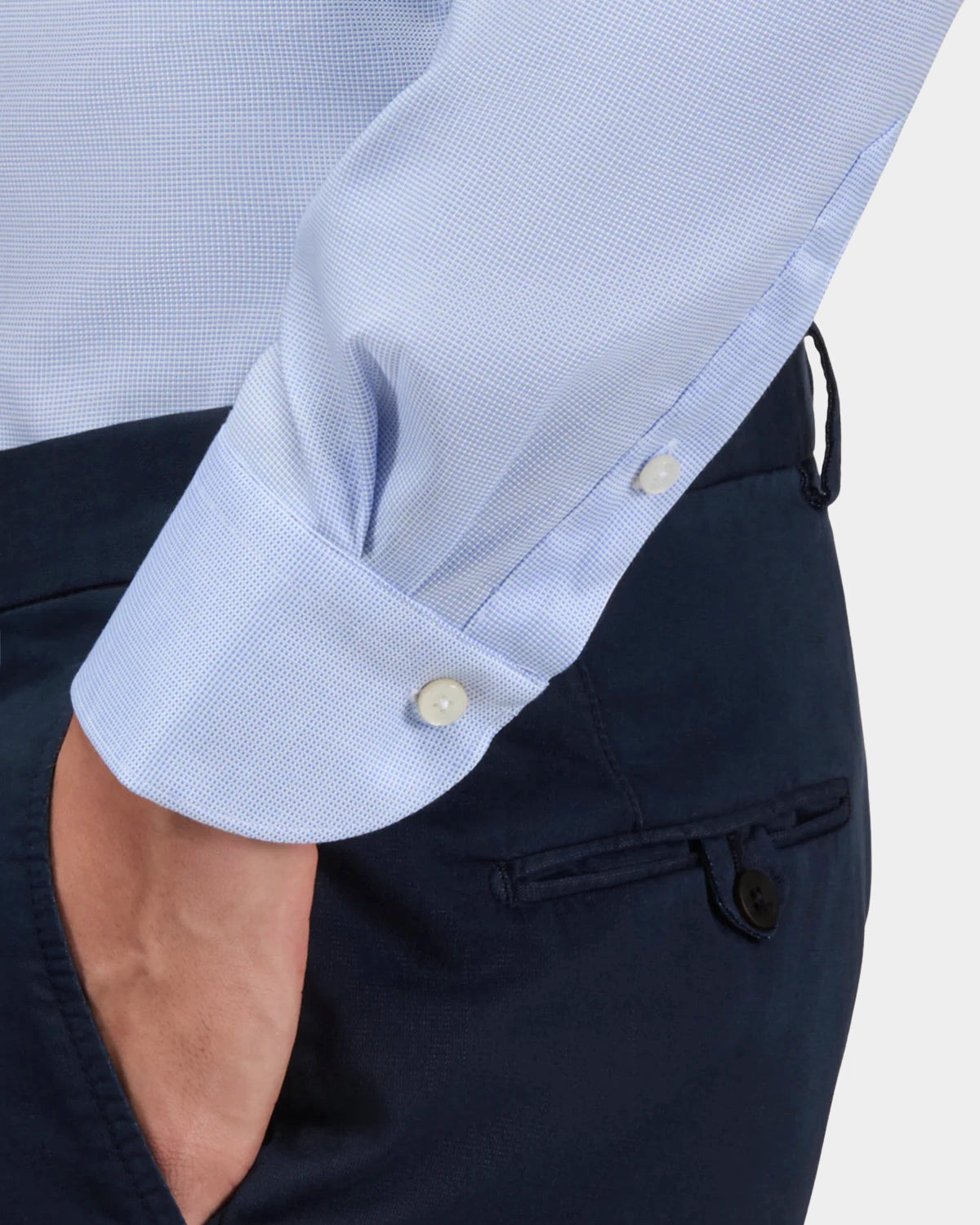 Wrinkle Free Cotton Shirt - Lt Blue - Hugo Sthlm