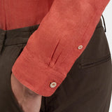 Yarn Dyed Linen Shirt - Brick