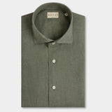 Yarn Dyed Linen Shirt - Green
