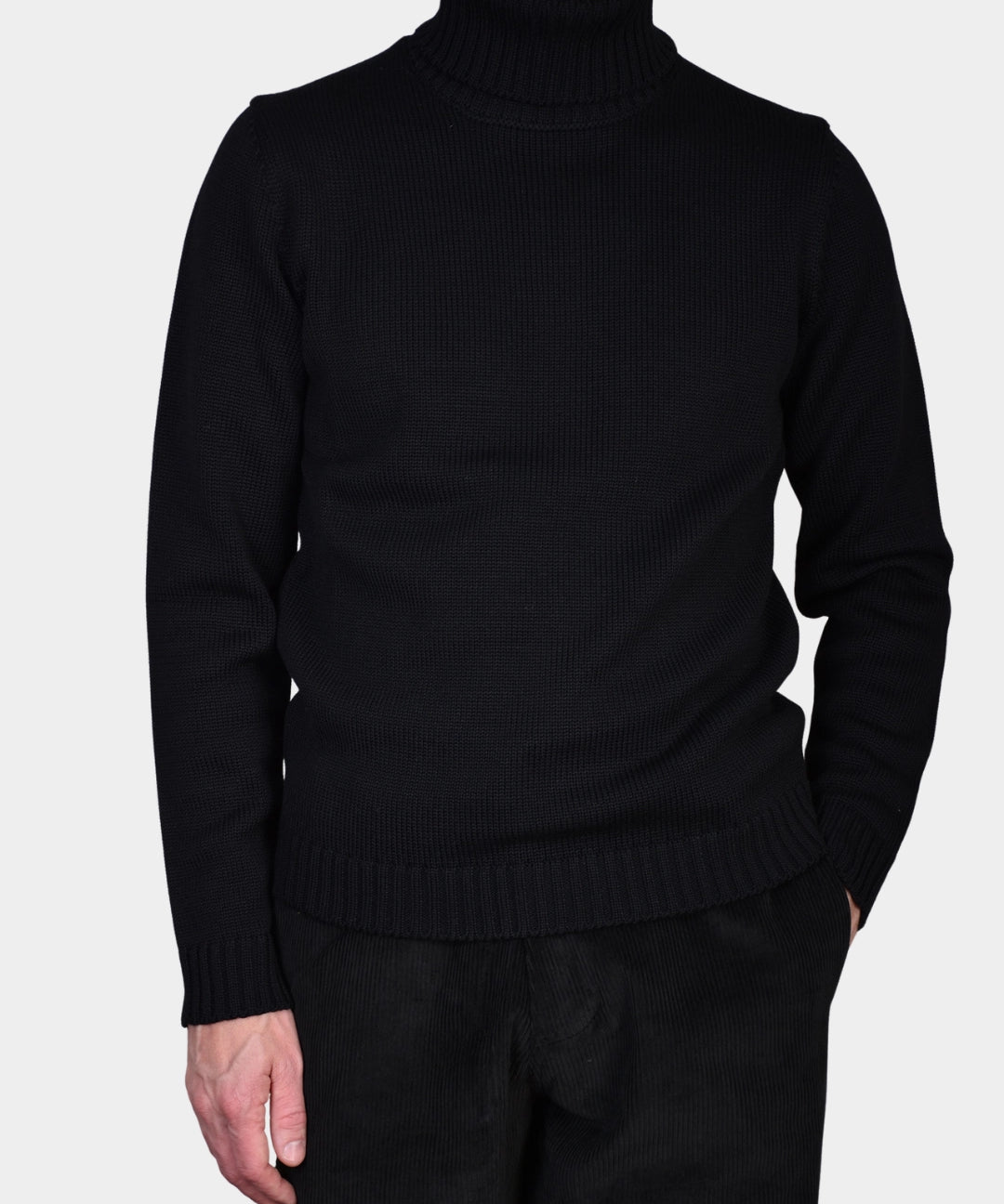 Rollneck 7 GG Merino - Black - Hugo Sthlm