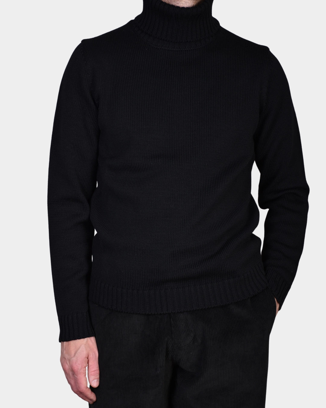 Rollneck 7 GG Merino - Black - Hugo Sthlm