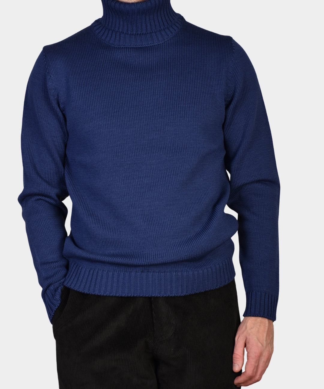 Rollneck 7 GG Merino - Blue - Hugo Sthlm