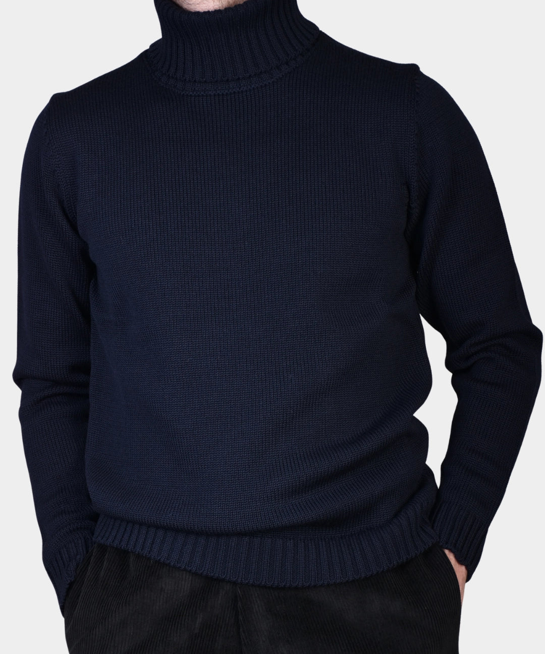 Rollneck 7 GG Merino - Navy - Hugo Sthlm