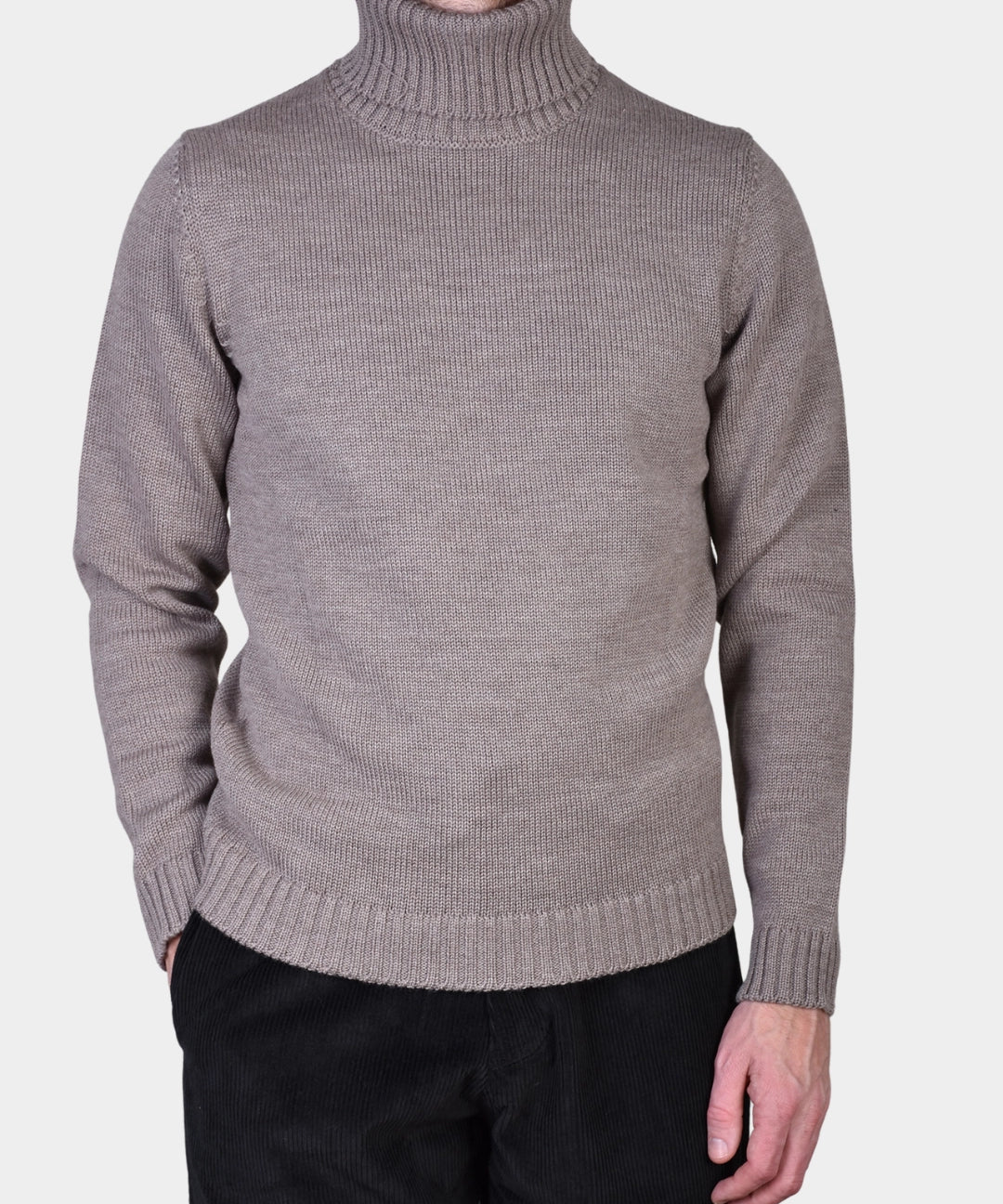 Rollneck 7 GG Merino - Sand - Hugo Sthlm