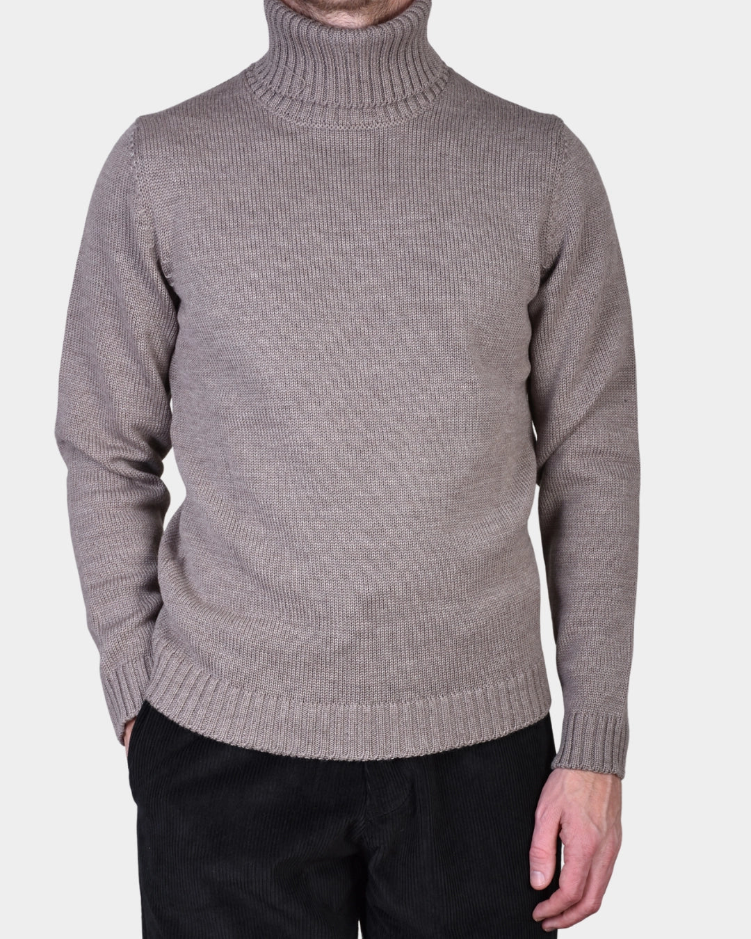 Rollneck 7 GG Merino - Sand - Hugo Sthlm