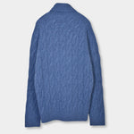 Rollneck Cabel Knite Merino - Blue - Hugo Sthlm