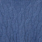 Rollneck Cabel Knite Merino - Blue - Hugo Sthlm