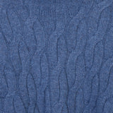 Rollneck Cabel Knite Merino - Blue - Hugo Sthlm