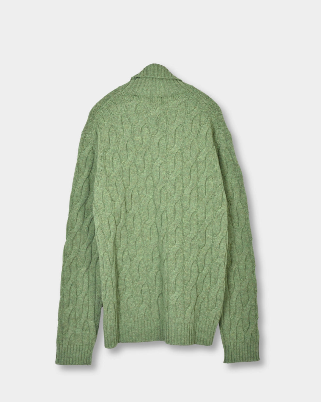 Rollneck Cabel Knite Merino - Green - Hugo Sthlm