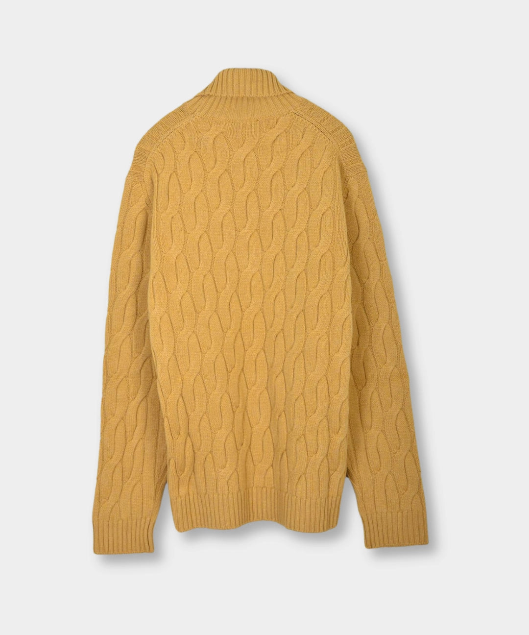 Rollneck Cabel Knite Merino - Yellow - Hugo Sthlm