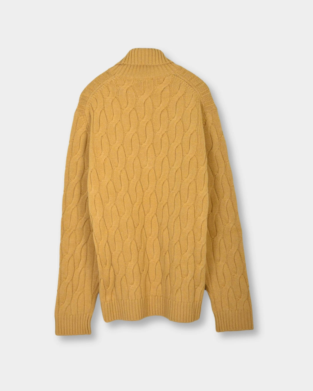 Rollneck Cabel Knite Merino - Yellow - Hugo Sthlm