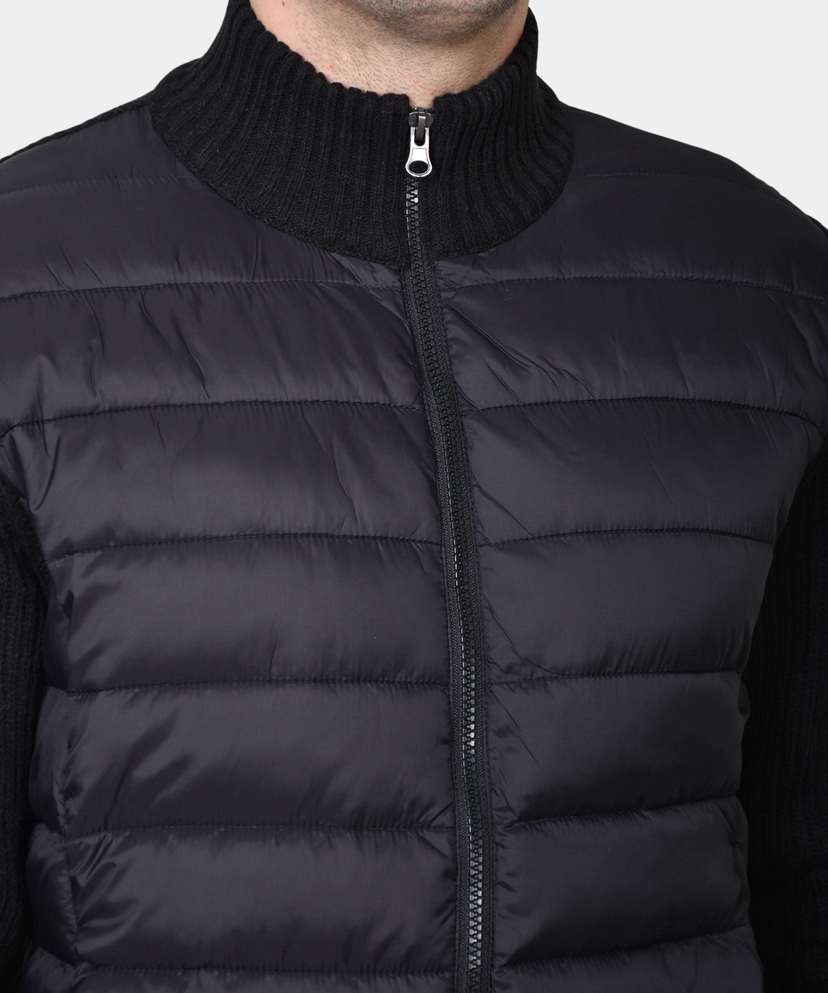 Zip Sweater Wool/Nylon - Black - Hugo Sthlm