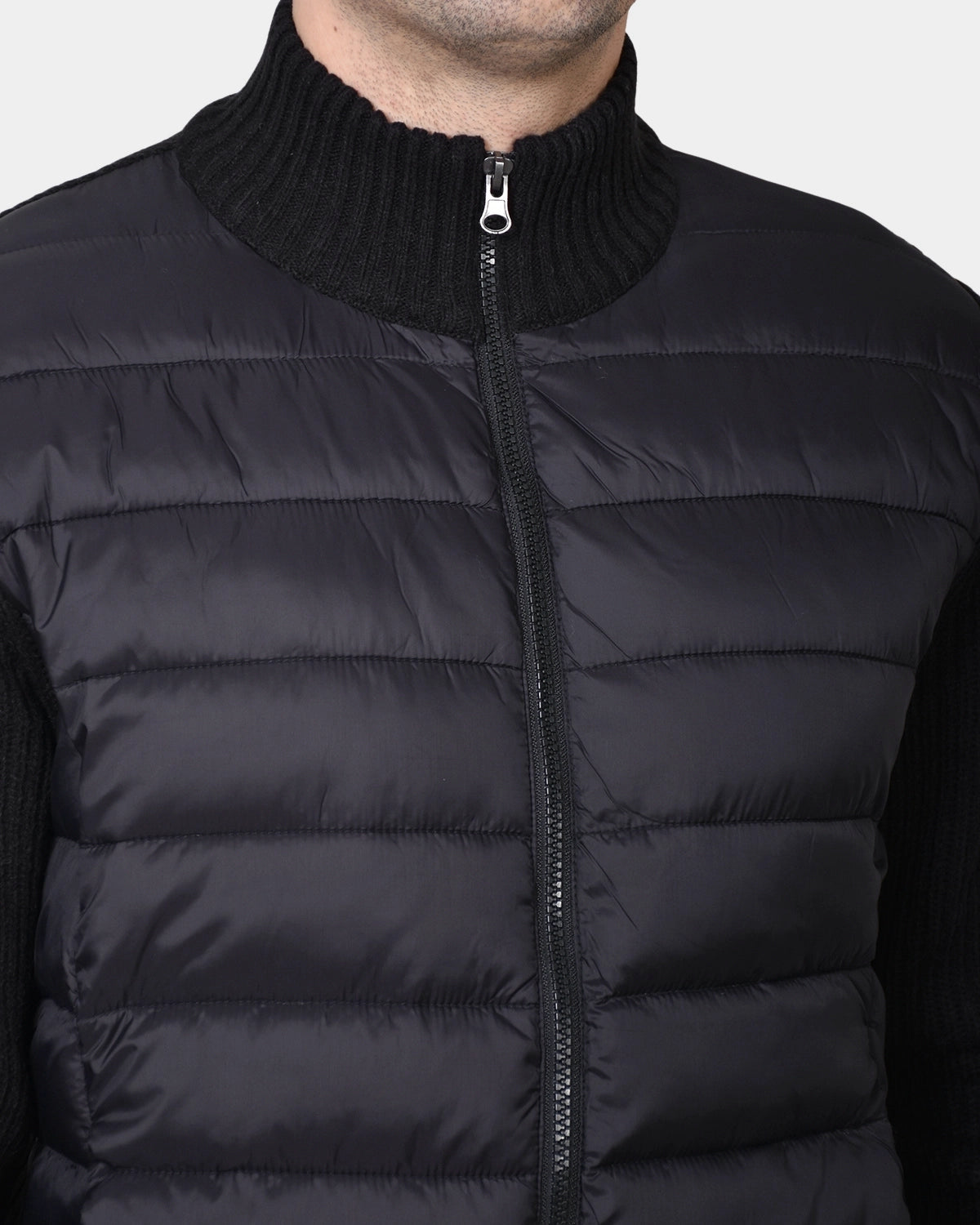Zip Sweater Wool/Nylon - Black - Hugo Sthlm