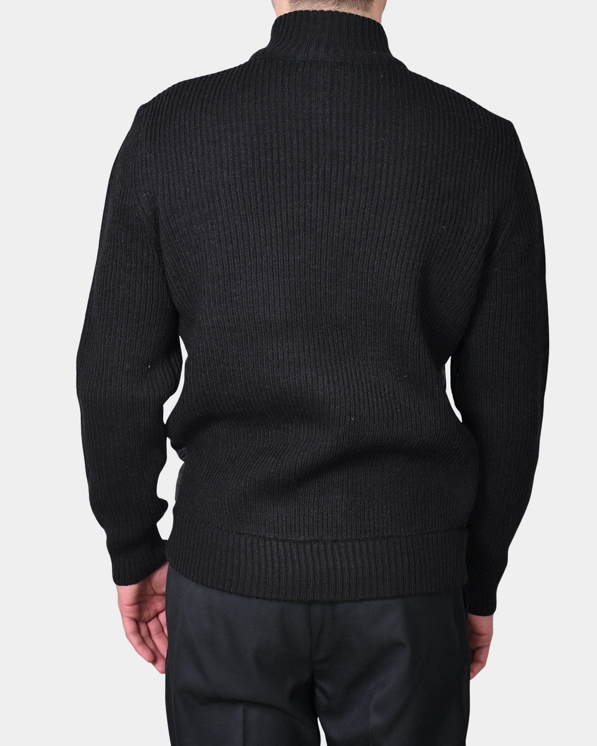 Zip Sweater Wool/Nylon - Black - Hugo Sthlm