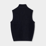Zip Vest Wool/Nylon - Navy