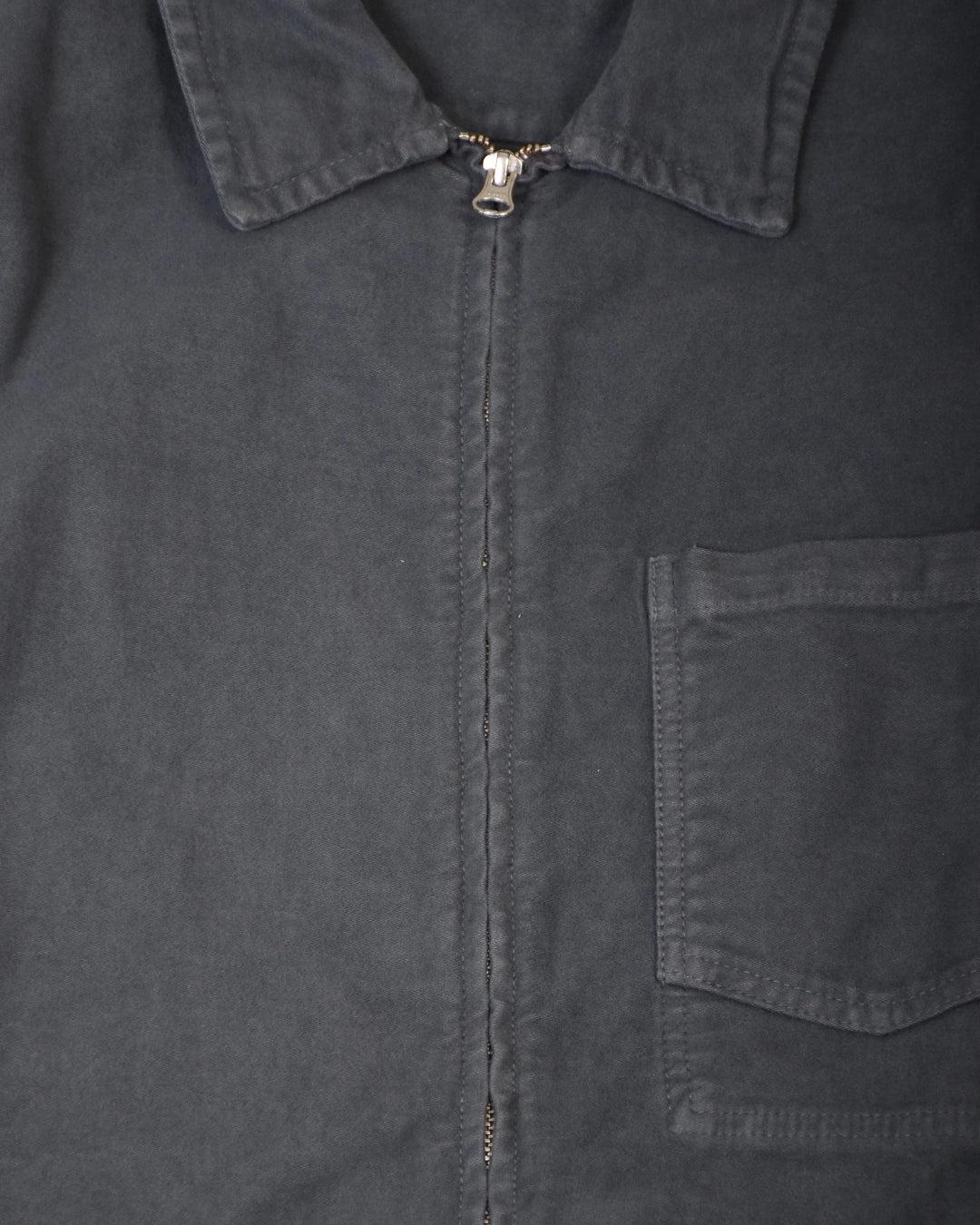 Zip Shacket Moleskin - Grey - Hugo Sthlm