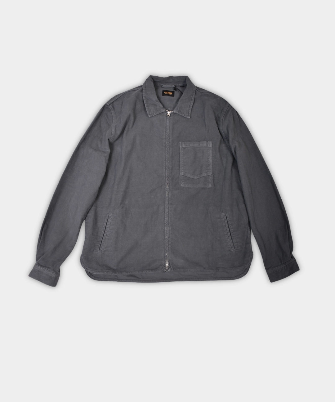 Zip Shacket Moleskin - Grey - Hugo Sthlm