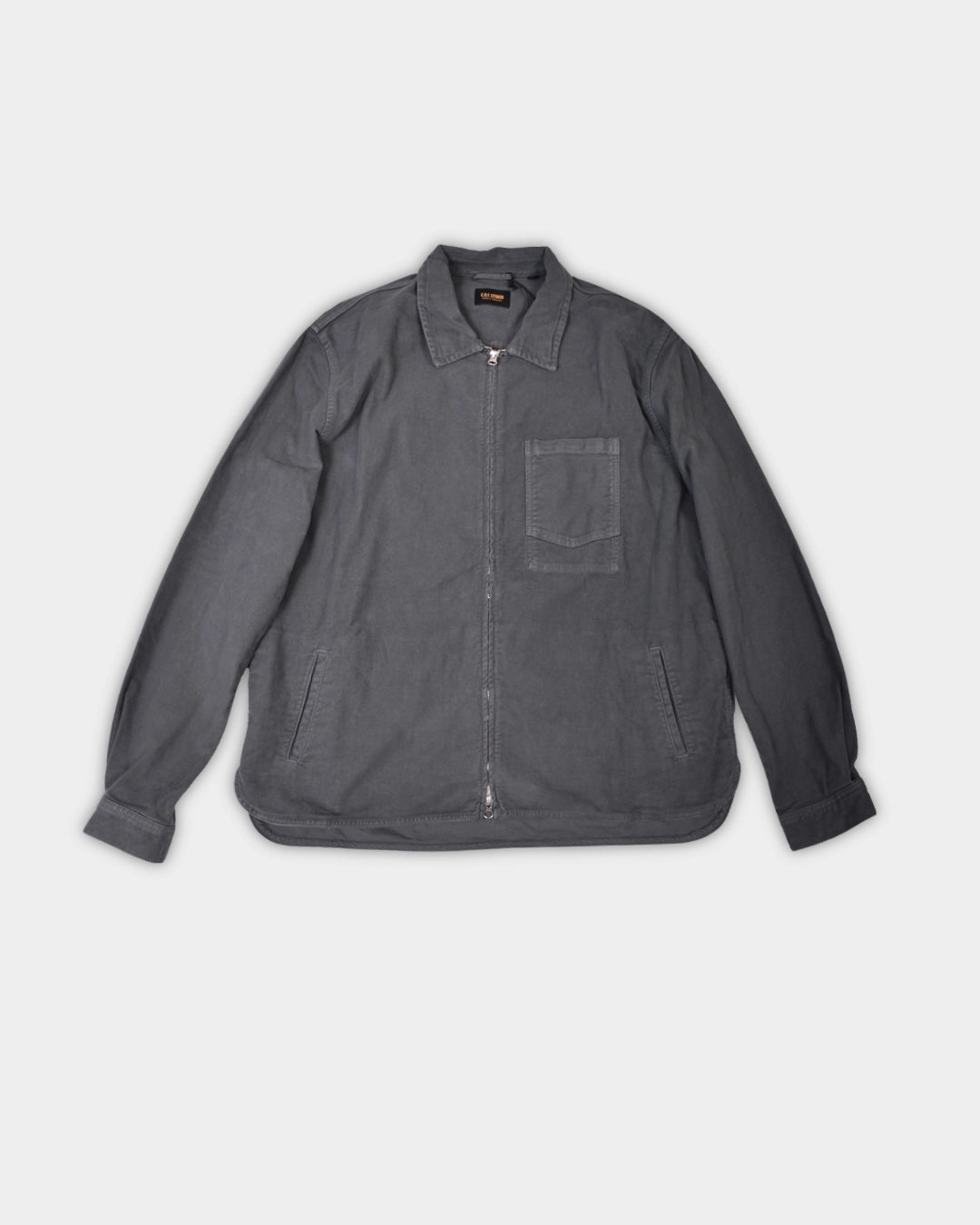 Zip Shacket Moleskin - Grey - Hugo Sthlm