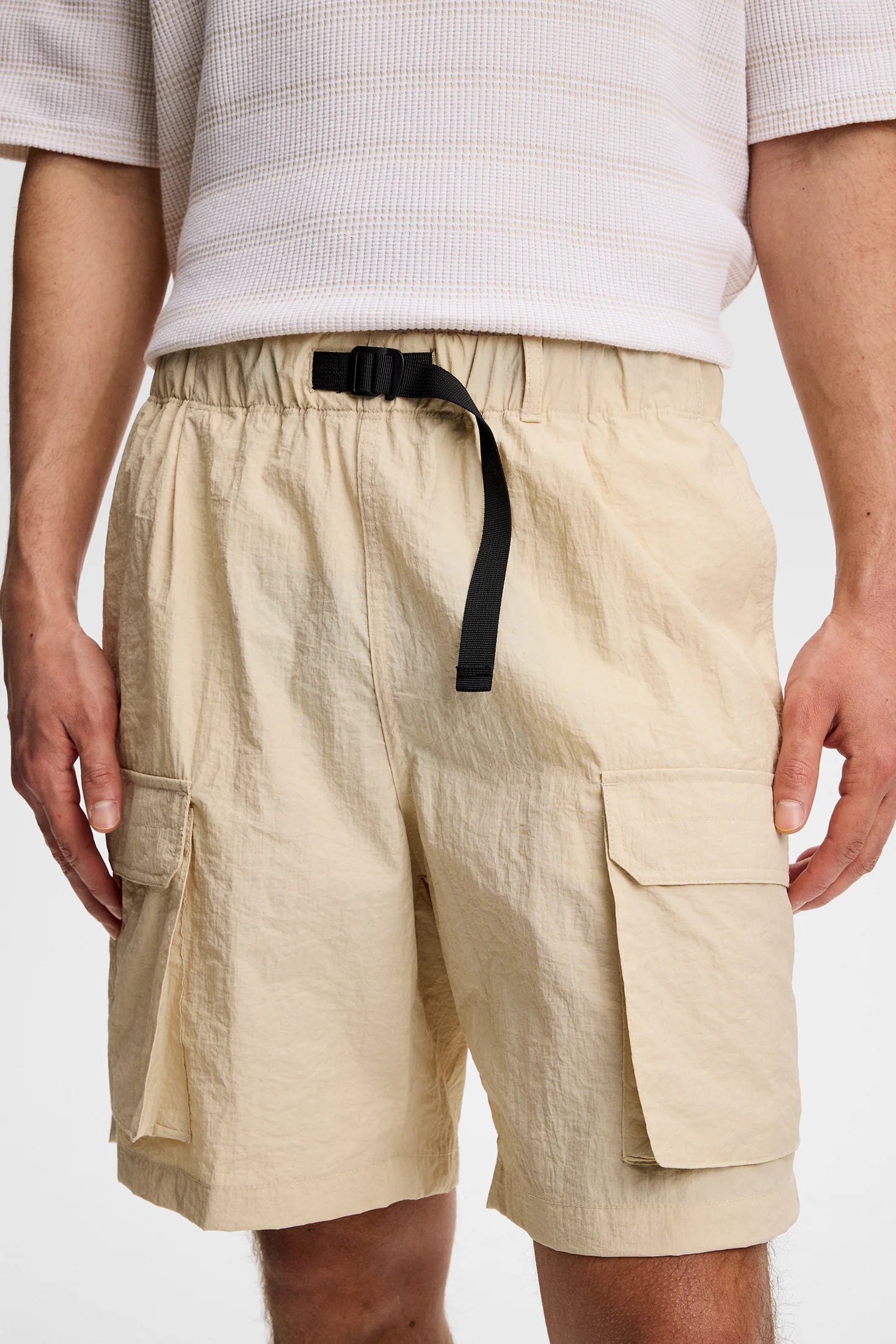 Bobbi Crinkle Shorts - Moonbeam - Hugo Sthlm