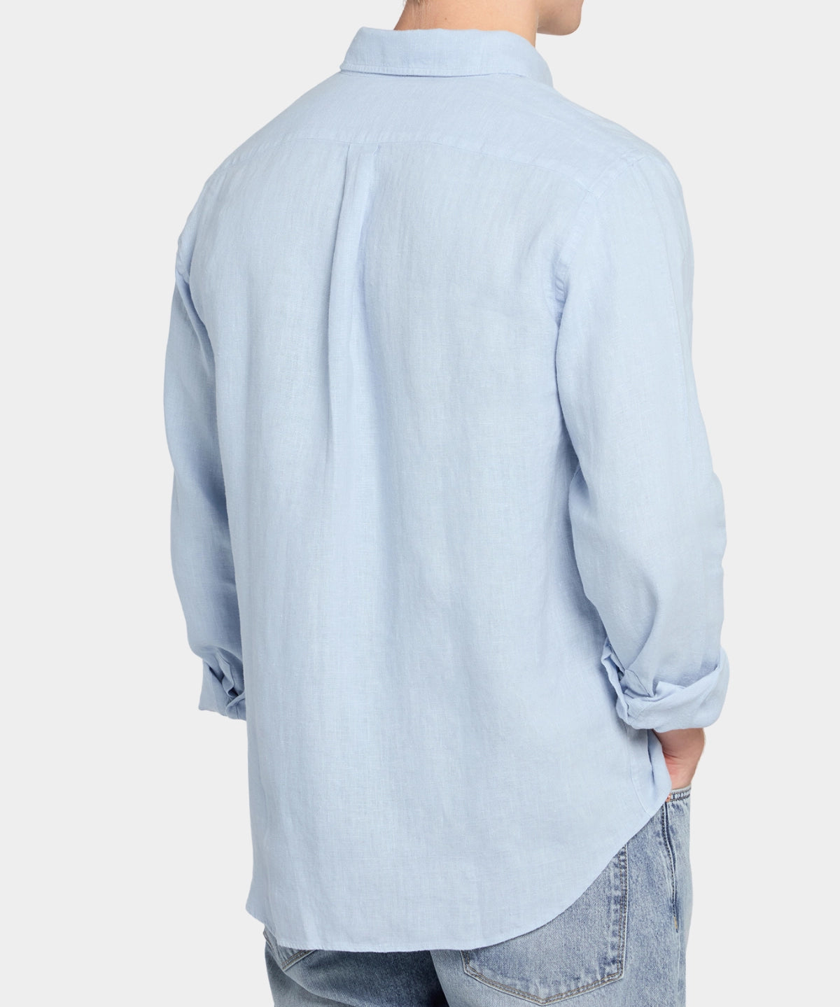 Button Down Pure Linen - Pale Blue - Hugo Sthlm
