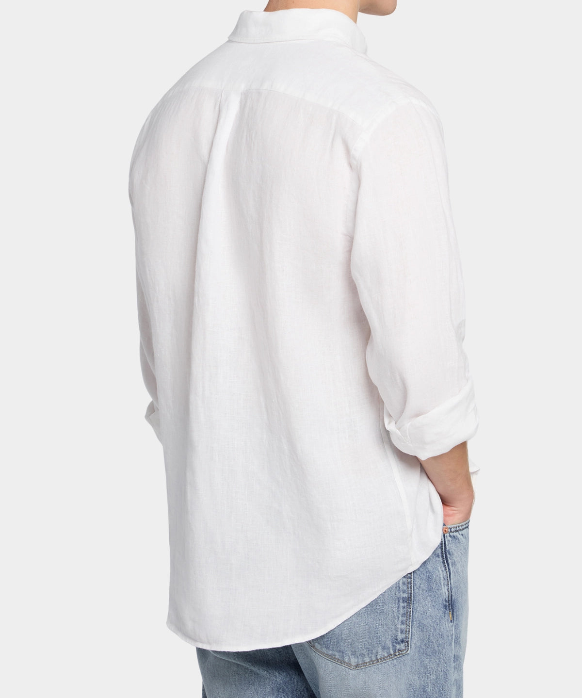 Button Down Pure Linen - White - Hugo Sthlm