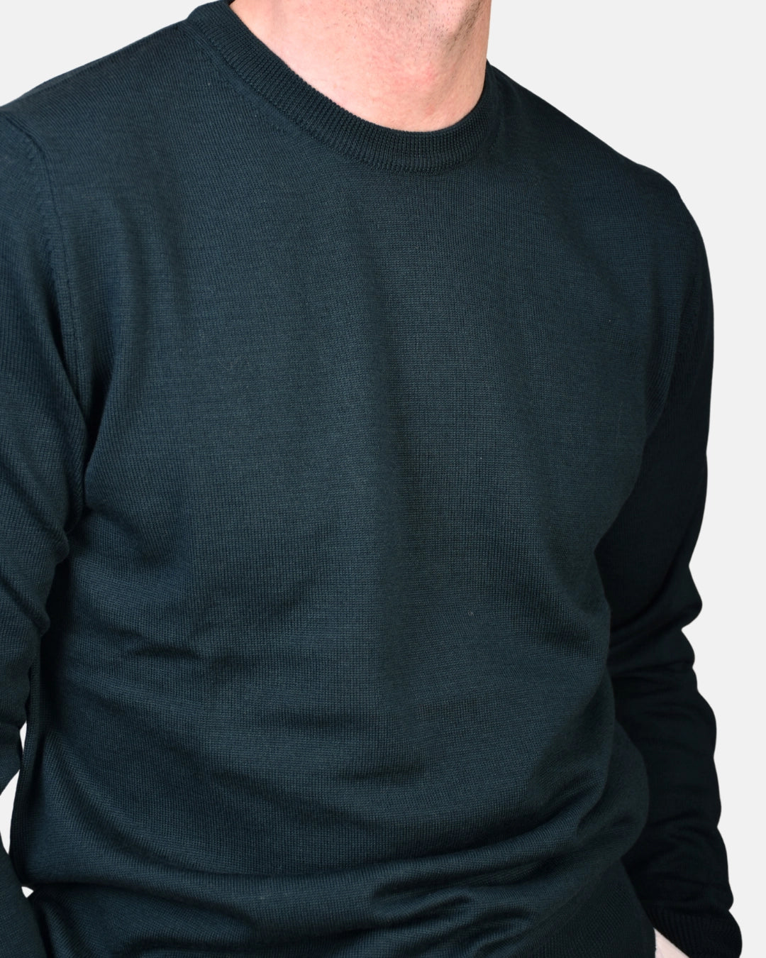 Crewneck 12 GG Merino - Green - Hugo Sthlm