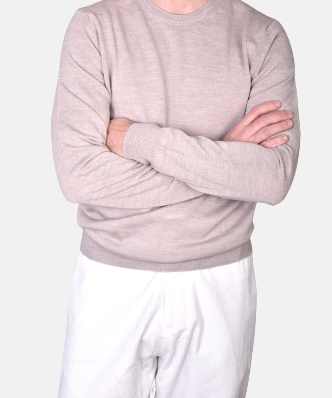 Crewneck 12 GG Merino - Beige - Hugo Sthlm