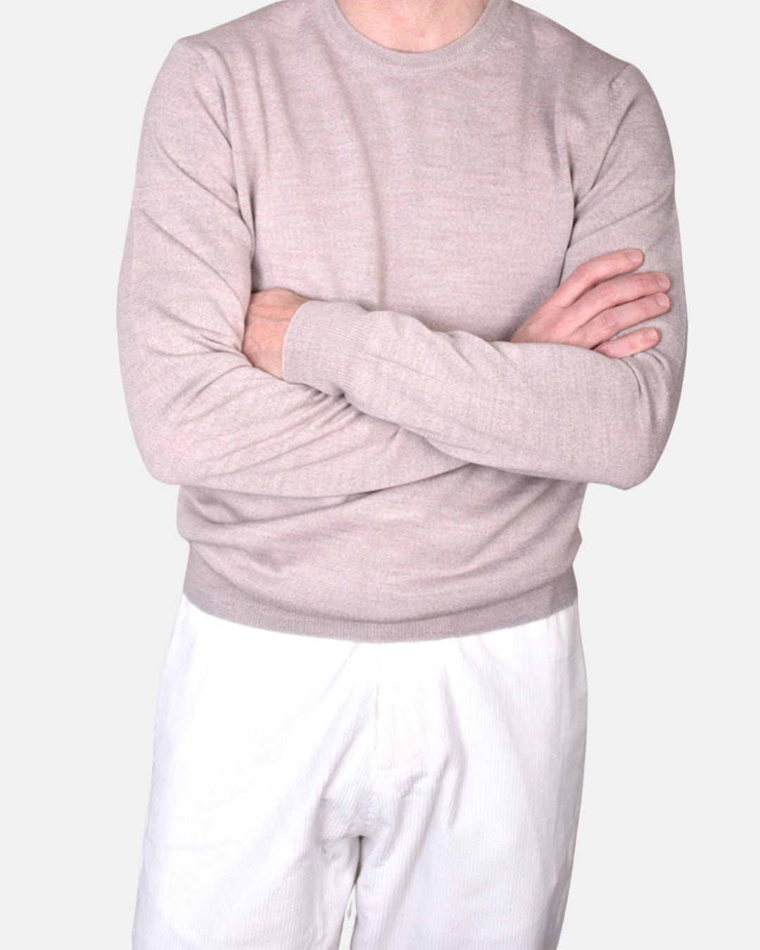 Crewneck 12 GG Merino - Beige - Hugo Sthlm