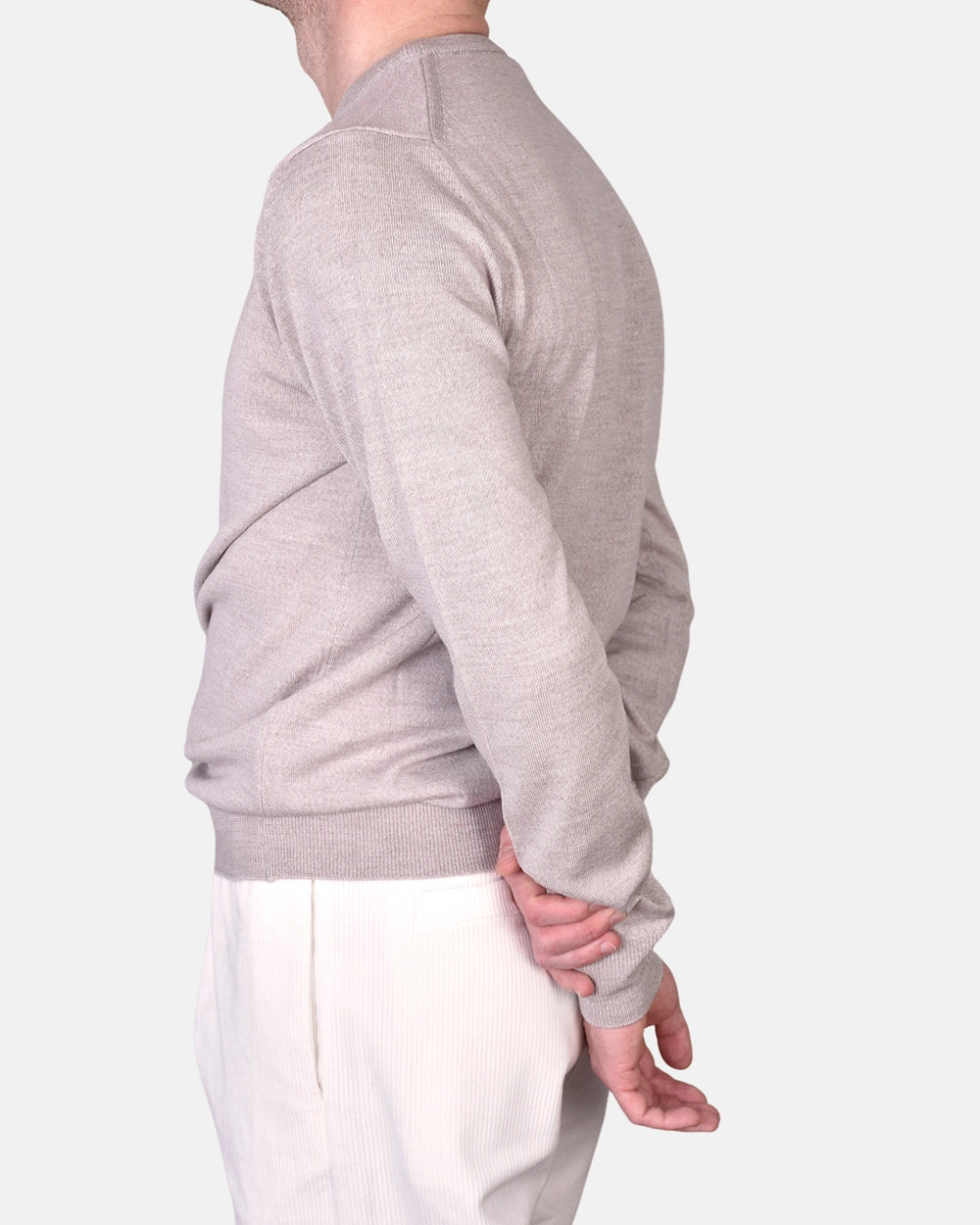 Crewneck 12 GG Merino - Beige - Hugo Sthlm