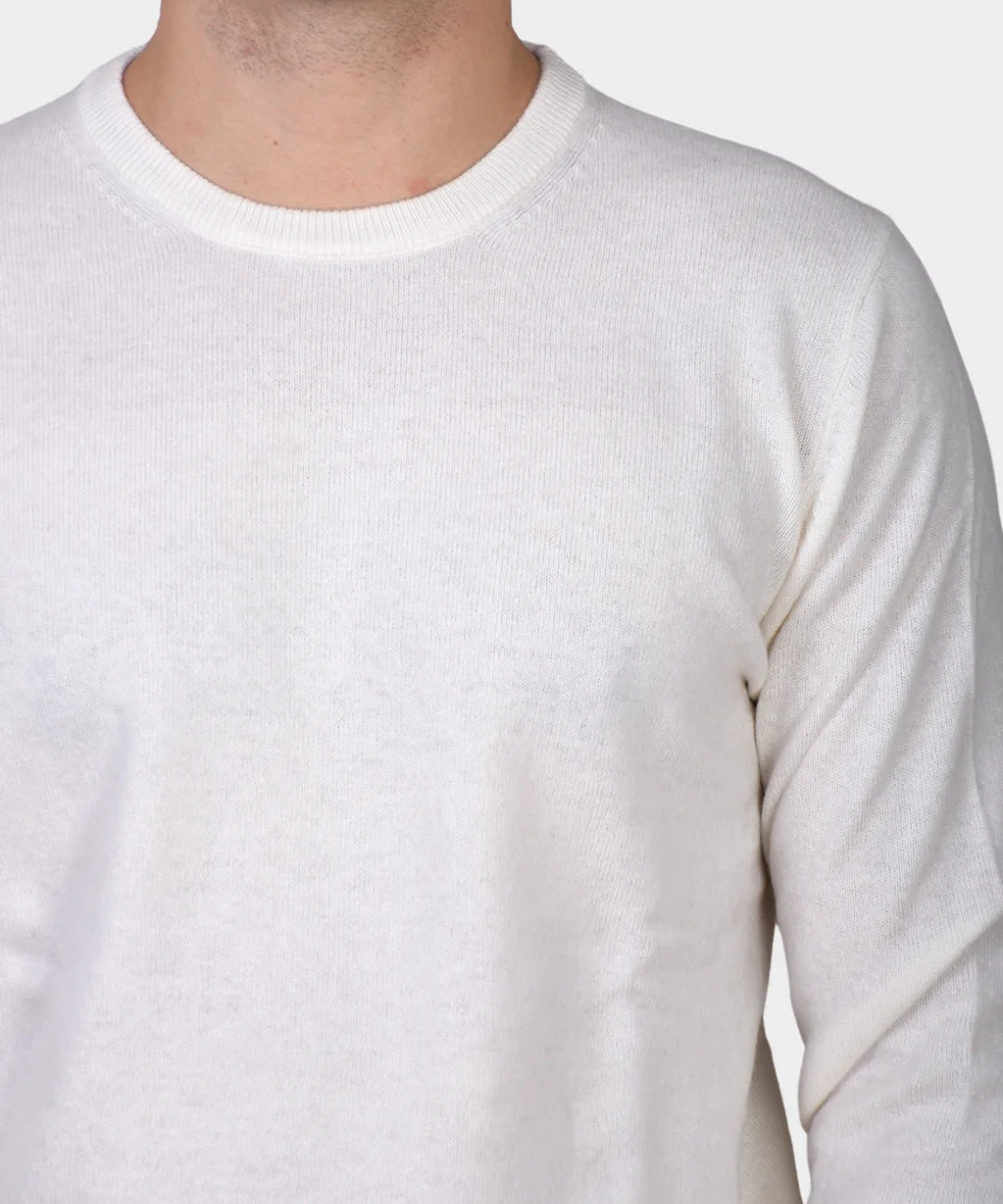 Crewneck 12 GG Cash Blend - White - Hugo Sthlm