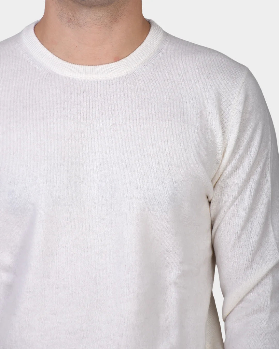 Crewneck 12 GG Cash Blend - White - Hugo Sthlm