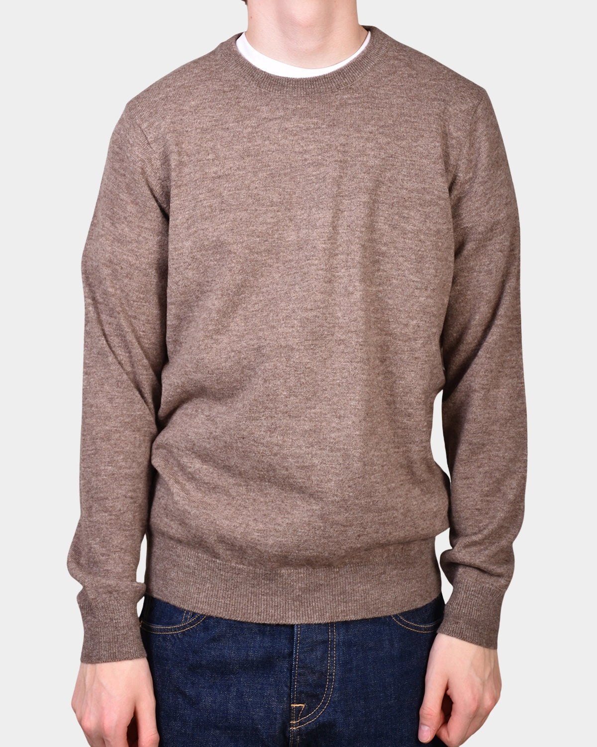 Crewneck 12 GG Lambswool - Brown - Hugo Sthlm